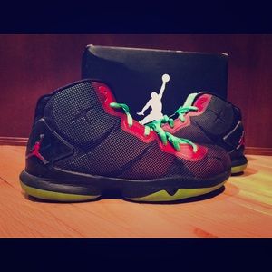 Blue Red black Jordans Size 6 big boy